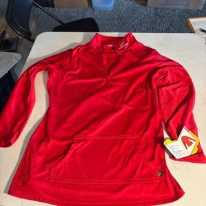 Worth On-Field Fleece Pull Over 1/4'' zipper New tags Size M Red